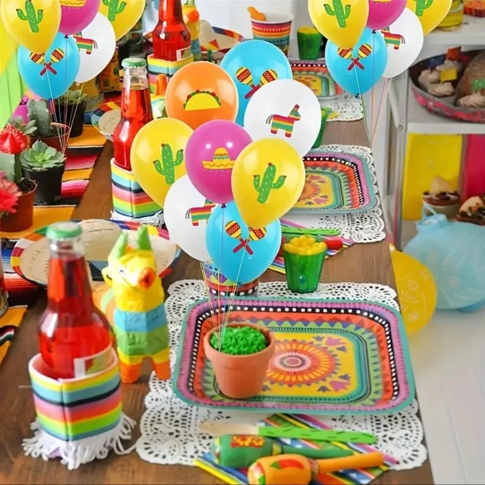 Balloon, NEW, 20 pcs., Fiesta Latex Balloons,Perfect Party Accessories 🎈🌵